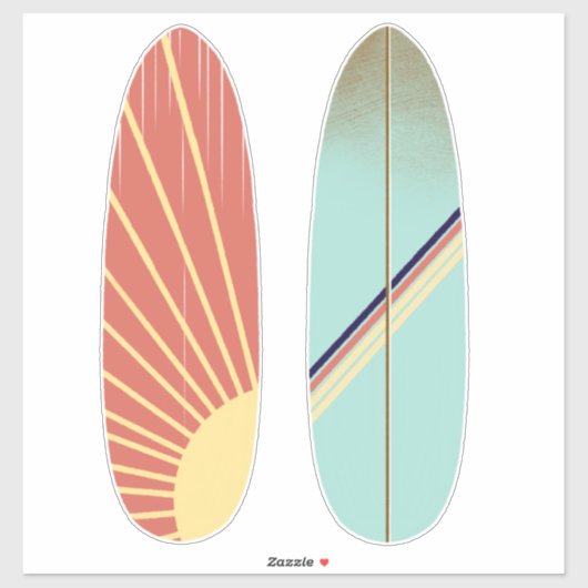  retro surfplank sticker (Vel)