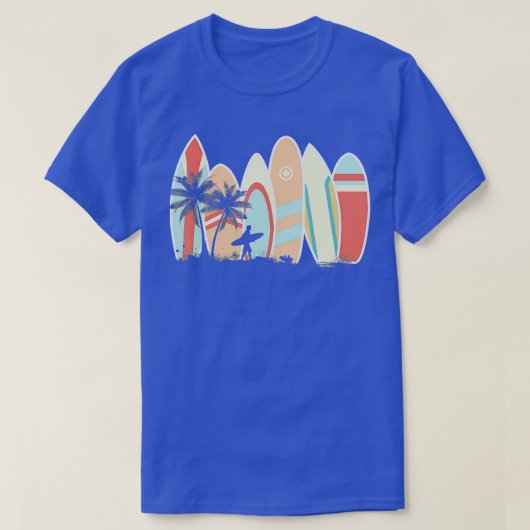 Retro  surfplanksurfboardergolf S T-shirt (Design voorkant)