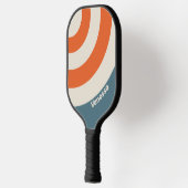 Retro Surfside Circle Stripe met Naam Pickleball Paddle (Links)
