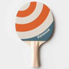 Retro Surfside Cirkel Streep met Naam Tafeltennisbatje