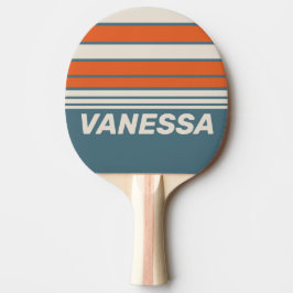 Retro Surfside Horizon Strepen met Naam Tafeltennisbatje