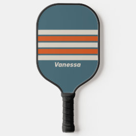 Retro Surfside overdwars gestreept met naam Pickleball Paddle