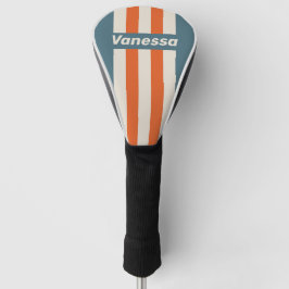 Retro Surfside Pin Strepen met Naam Golfheadcover