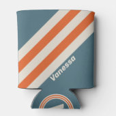 Retro Surfside Strepen met Naam Blikjeskoeler (Achterkant)