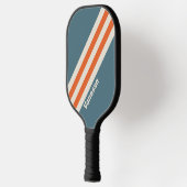Retro Surfside Strepen met Naam Pickleball Paddle (Links)