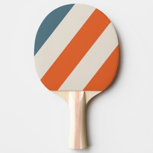 Retro Surfside Vette Strepen Tafeltennisbatje (Voorkant)