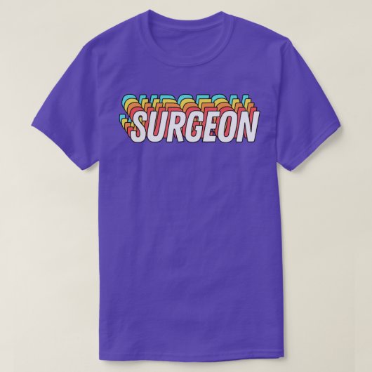 Retro Surgeon-tekst T-shirt (Design voorkant)