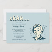 Retro Surprise Baby Shower-uitnodigingen Kaart (Voorkant)