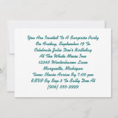 Retro Surprise Party Gal Birthday Cake Kaart (Achterkant)