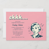 Retro Surprise Shower of Party Invitations Kaart (Voorkant)