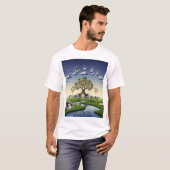 Retro Surreal Collage Aesthetic Shirt | Vintage Ar (Voorkant volledig)