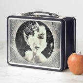 Retro Surrealistische Art Deco Maan Dame (In situ)