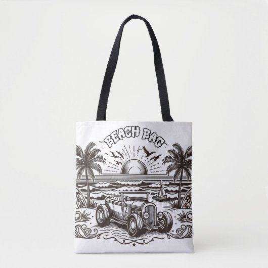 Retro Surven Auto Kleuren Tote Bag (Voorkant)