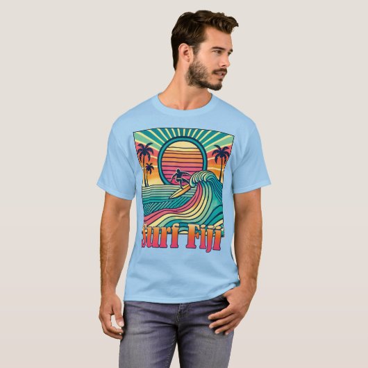 Retro Surven Fiji T-shirt (Voorkant volledig)