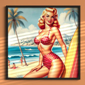 Retro Surven pin-up Poster
