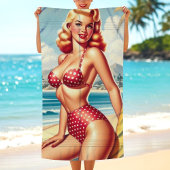 Retro Surven pin-up Strandlaken