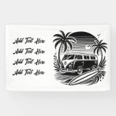 Retro Surven Van & Palm Trees Banner (Horizontaal)