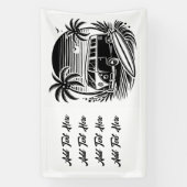 Retro Surven Van & Palm Trees Banner (Verticaal)