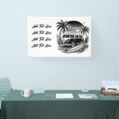 Retro Surven Van & Palm Trees Banner (Beurs)