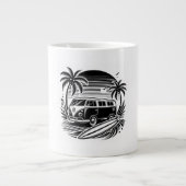 Retro Surven Van & Palm Trees Design Specialty Mok (Voorkant)
