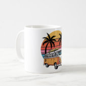 Retro Surven van Sunset Vibes Koffiemok (Voorkant links)