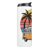 Retro Surven van Sunset Vibes Thermosbeker (Gedraaid links)