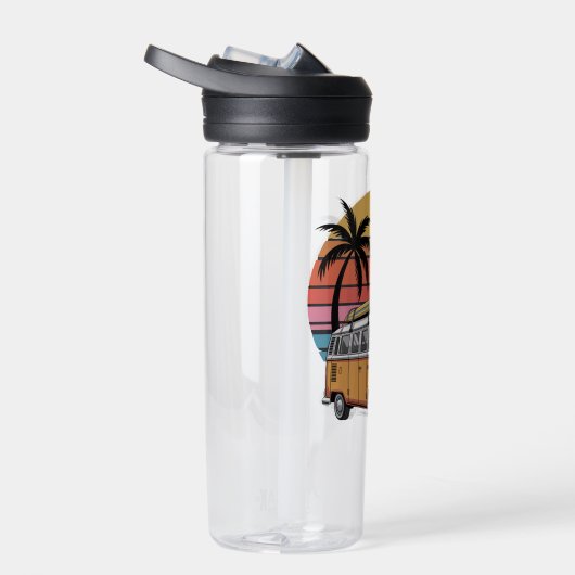 Retro Surven van Sunset Vibes Waterfles (Rechts)