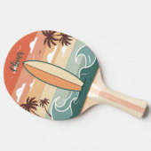 Retro Surven Vibes - Surfboard & Waves Tafeltennisbatje (Zijkant)