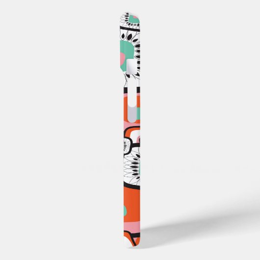 Retro Sushi Box Bloemvierkanten Kleurrijk Patroon Case-Mate iPhone Case (Achterkant / Links)