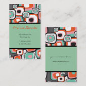 Retro Sushi Flower Squares Aangepaste profielkaart Visitekaartje (Voorkant / Achterkant)