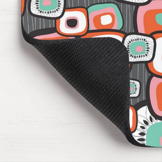 Retro Sushi Flower Squares Custom Mousepad Muismat (Hoek)