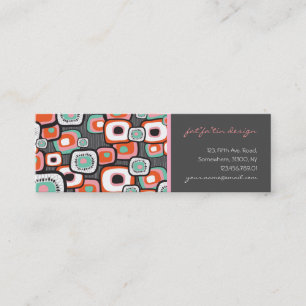 Retro Sushi Flower Squares profielkaart Mini Visitekaartje