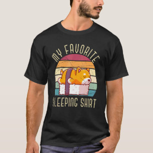 Retro Sushi Pet Dog Lazy Animal Late Slee T-shirt