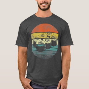 Retro Sushi Roll Sashimi Lover Funny Japans T-shirt