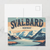 Retro Svalbard Briefkaart (Voorkant / Achterkant)