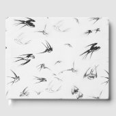 Retro Swallow Vogel Natuur Dier Gastenboek (Voorkant)