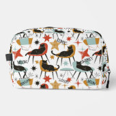 Retro Swanky Black Cat in Atomic MCM Toiletry Bag Toilettasje (Voorkant)