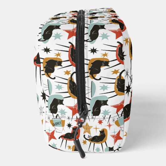 Retro Swanky Black Cat in Atomic MCM Toiletry Bag Toilettasje (Rechts)