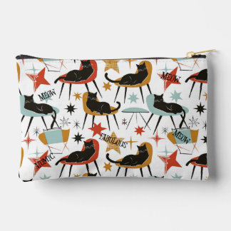 Retro Swanky Zwarte Kat in Atomic MCM Accessoireta Etui
