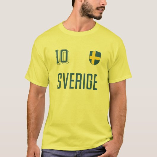 Retro Sweden Soccer Jersey Zweeds nummer 10 Sveri T-shirt (Voorkant)