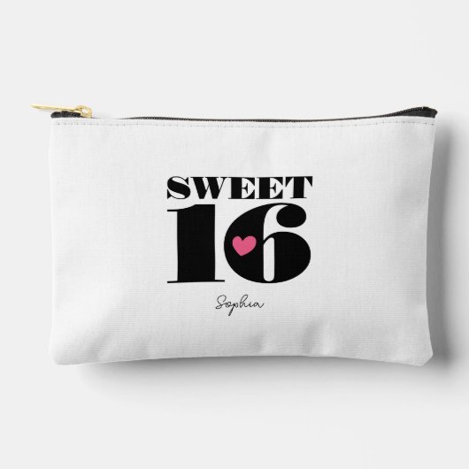 Retro Sweet 16 Verjaardag Gepersonaliseerde naam W Etui (Voorkant)