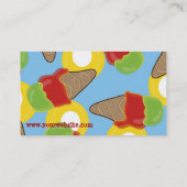 Retro Sweet Cherry Limoen Ice Cream Dessert Visitekaartje (Achterkant)