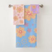 Retro Sweet Floral Pattern Bath Towel Set Bad Handdoek (Insitu)