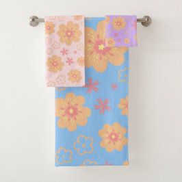 Retro Sweet Floral Pattern Bath Towel Set Bad Handdoek