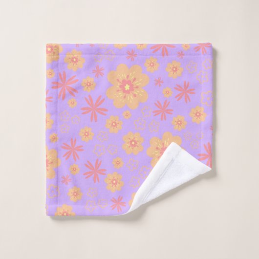 Retro Sweet Floral Pattern Bath Towel Set Bad Handdoek (Wasdoekje)