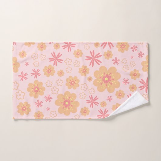 Retro Sweet Floral Pattern Bath Towel Set Bad Handdoek (Handdoek)