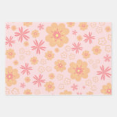 Retro Sweet Floral Pattern Inpakpapier Vel (Voorkant 3)