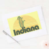 Retro Sweet Home Indiana Rechthoekige Sticker (Envelop)