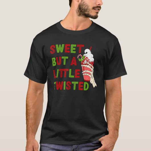 Retro Sweet, maar een beetje gedraaide kerst... T-shirt (Voorkant)