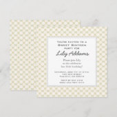 Retro Sweet Sixteen-uitnodiging - Cream Kaart (Voorkant / Achterkant)